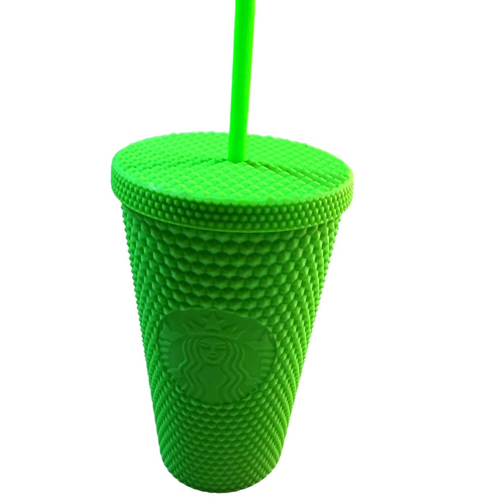 Starbucks Studded Tumbler Neon Green Matte Siren Cold Cup 16oz Y2K BarbieCore